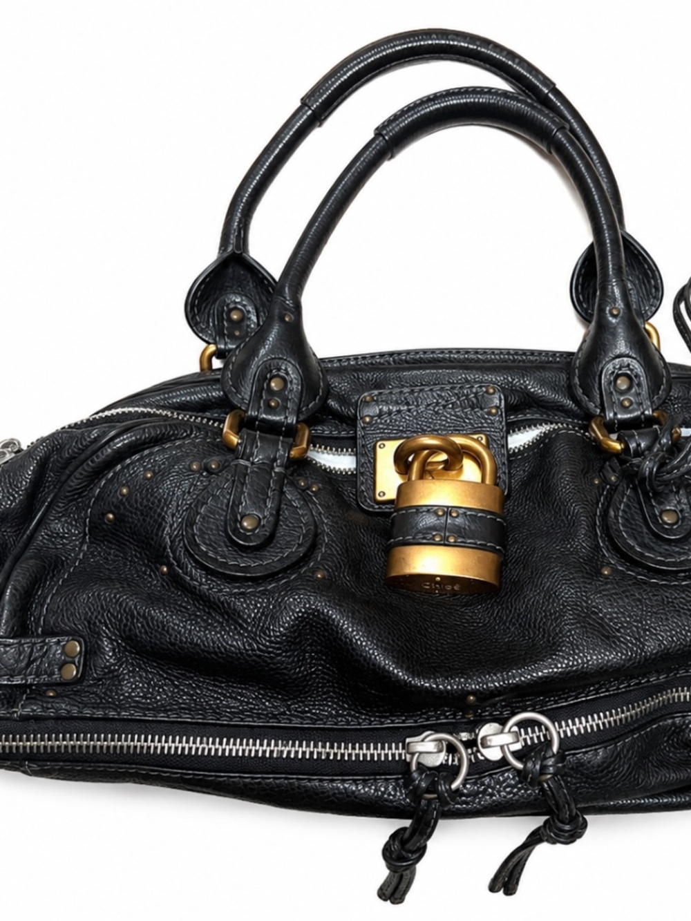 Authentic Vintage Chloé Paddington Bag – Black Leather